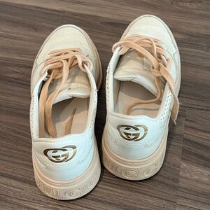 Gucci Cream Sneakers with Minimalist Design